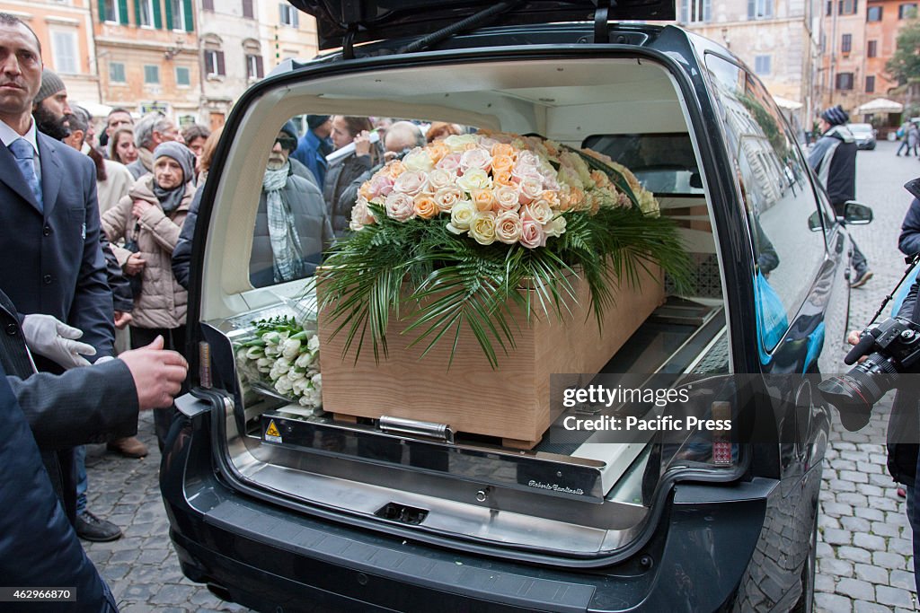 Actress Monica Scattini funeral at the church of Santa Maria...