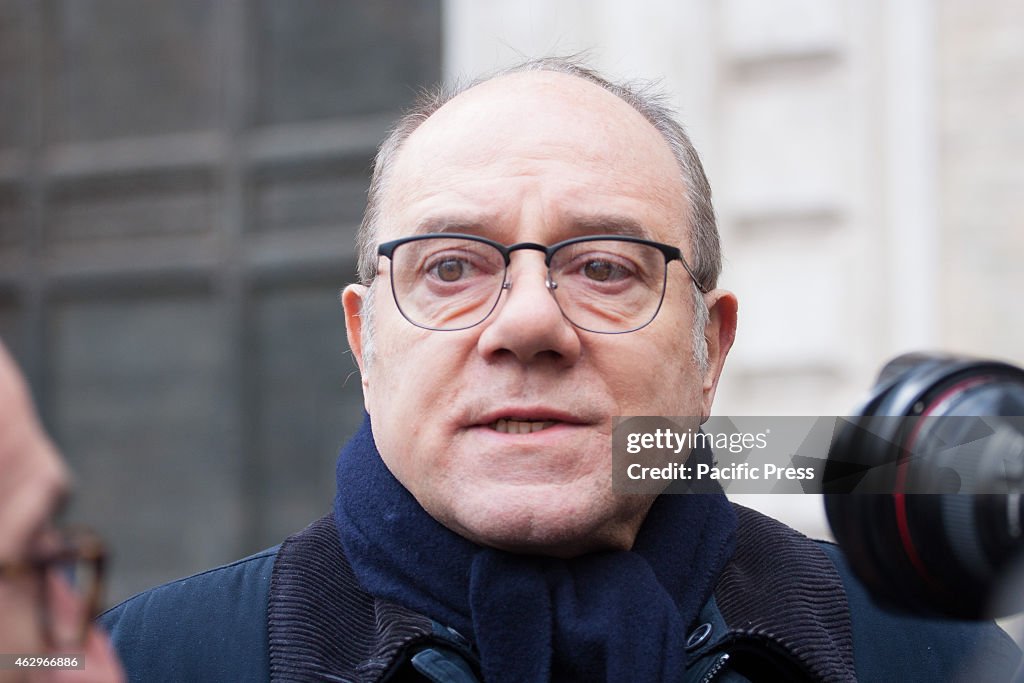 Carlo Verdone during the funeral of  Monica Scattini  at the...