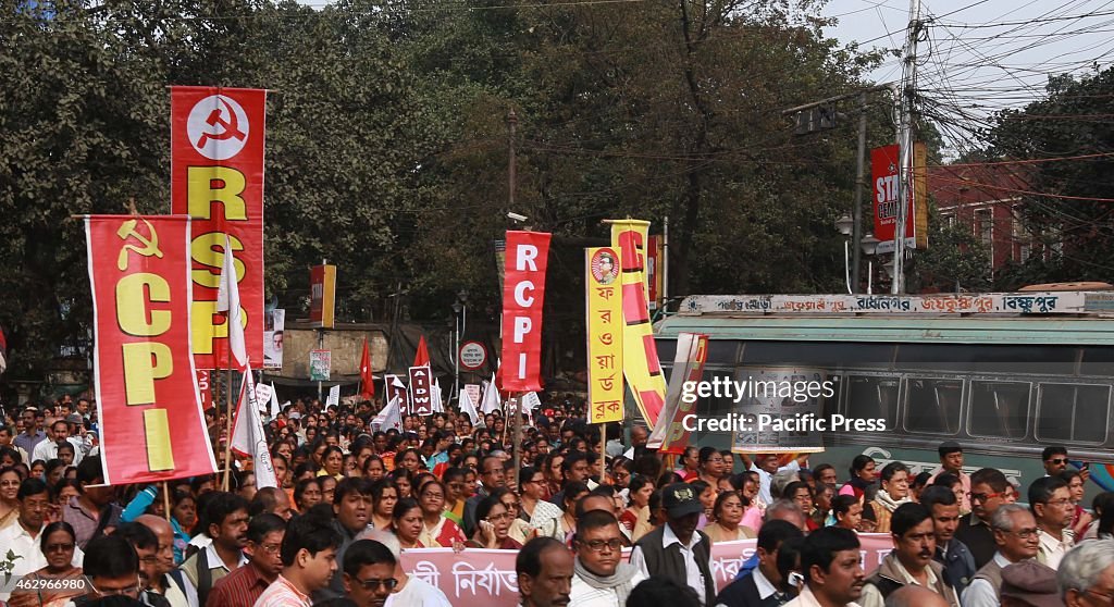 India Political Party or CPIM rally to protest against the...