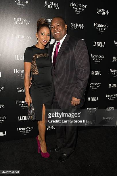Actress Holly Robinson Peete and husband Rodney Peete attend the Henessy Toasts Achievements In Music Event on February 7, 2015 in Los Angeles,...