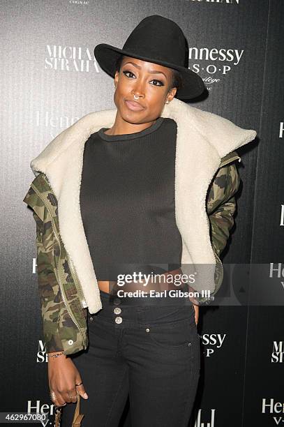 Keenya attends the Henessy Toasts Achievements In Music Event on February 7, 2015 in Los Angeles, California.