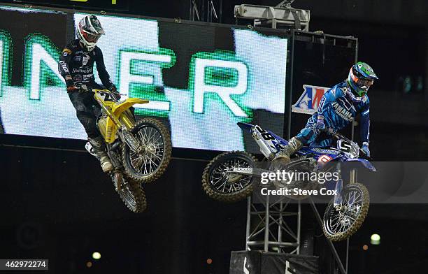 In one of the better races of the night, Killian Rusk beat Broc Tickle by inches to win their Semi at the Monster Energy Supercross at Petco Park on...