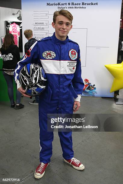 Dylan Riley Snyder Races Into His 18th Year With Nintendo at K1 Speed on February 7, 2015 in Gardena, California.