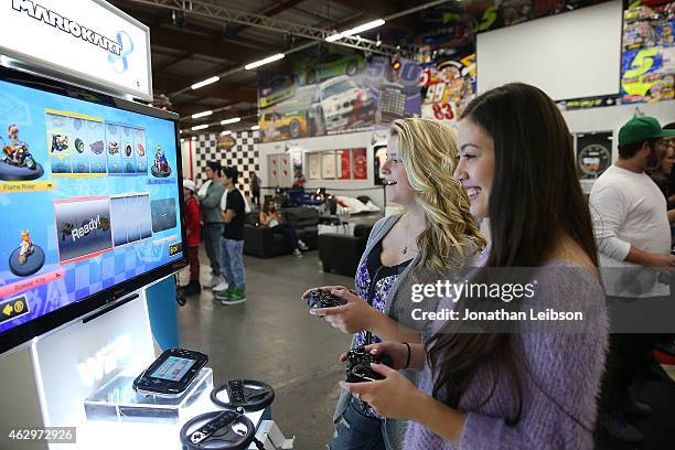 Guests attend the Dylan Riley Snyder Races Into His 18th Year With Nintendo at K1 Speed on February 7, 2015 in Gardena, California.