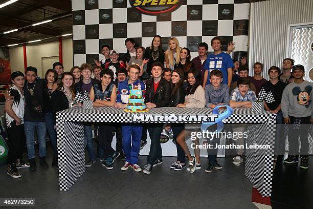 Dylan Riley Snyder and Guests Race Into His 18th Year With Nintendo at K1 Speed on February 7, 2015 in Gardena, California.