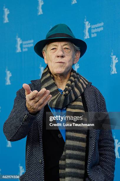 Sir Ian McKellen attends the 'Mr. Holmes' photocall during the 65th Berlinale International Film Festival at Grand Hyatt Hotel on February 8, 2015 in...