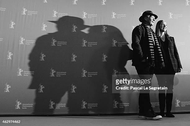 Sir Ian McKellen and Laura Linney attend the 'Mr. Holmes' photocall during the 65th Berlinale International Film Festival at Grand Hyatt Hotel on...