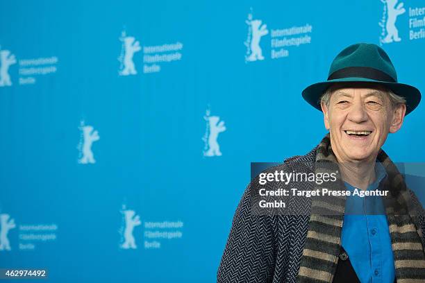 Sir Ian McKellen attends the 'Mr. Holmes' photocall during the 65th Berlinale International Film Festival at Grand Hyatt Hotel on February 8, 2015 in...