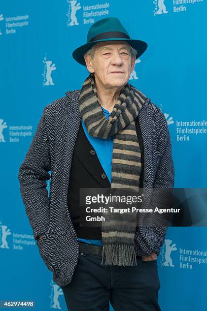 Sir Ian McKellen attends the 'Mr. Holmes' photocall during the 65th Berlinale International Film Festival at Grand Hyatt Hotel on February 8, 2015 in...
