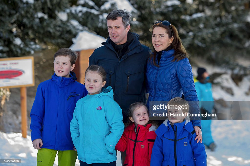 The Danish Royal Family Hold Annual Skiing Photocall In Verbier