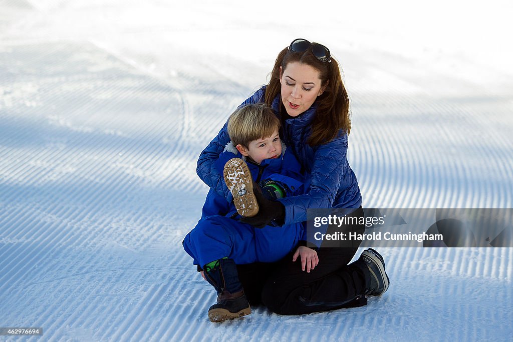The Danish Royal Family Hold Annual Skiing Photocall In Verbier