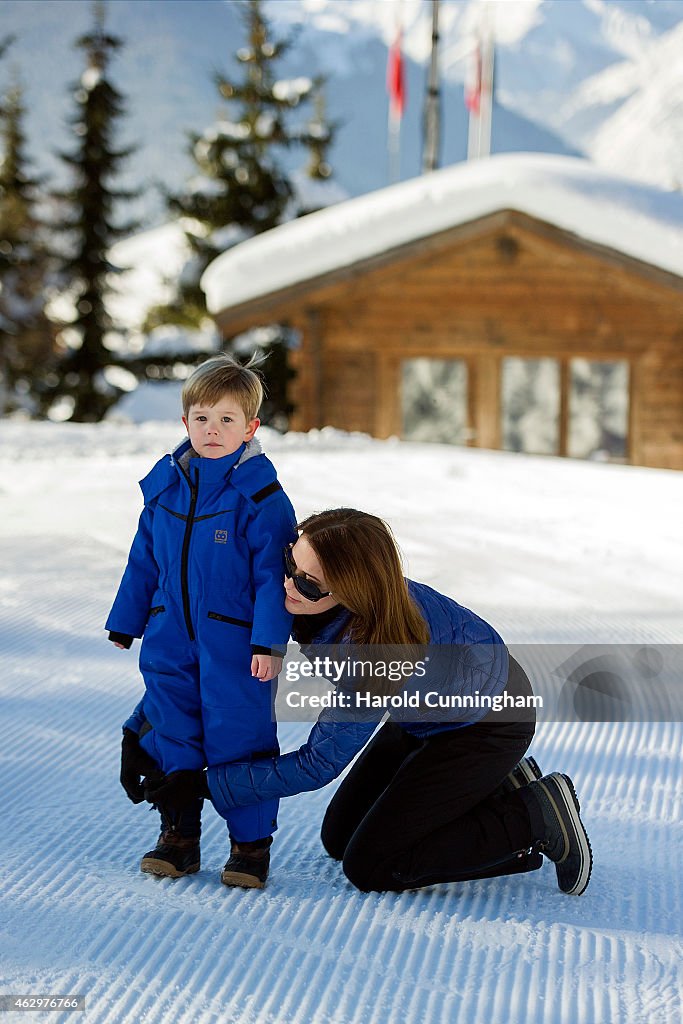 The Danish Royal Family Hold Annual Skiing Photocall In Verbier