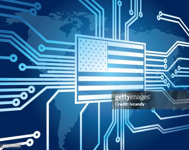 circuit center is usa - global security stock illustrations
