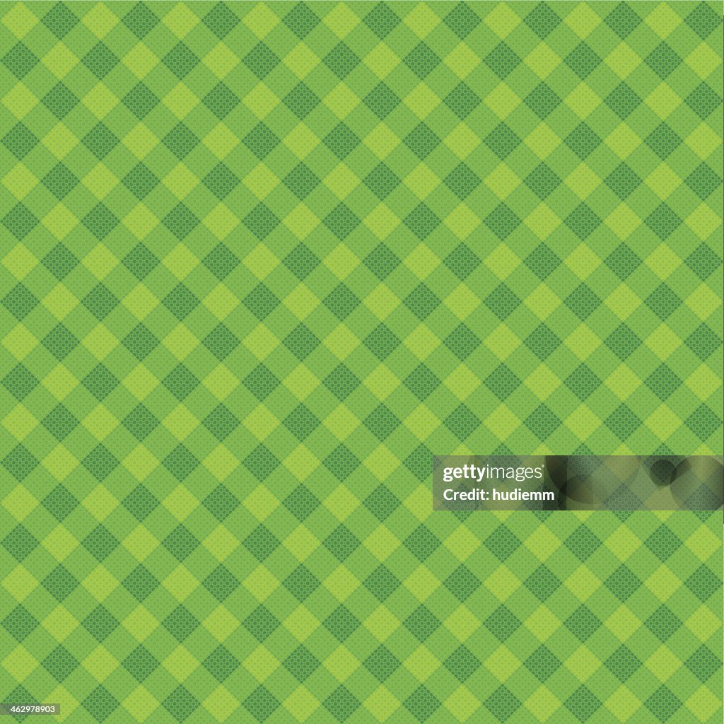 Vector Green Plaid Fabric background textured