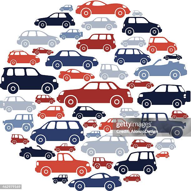 autos collage - montage composite technik stock-grafiken, -clipart, -cartoons und -symbole