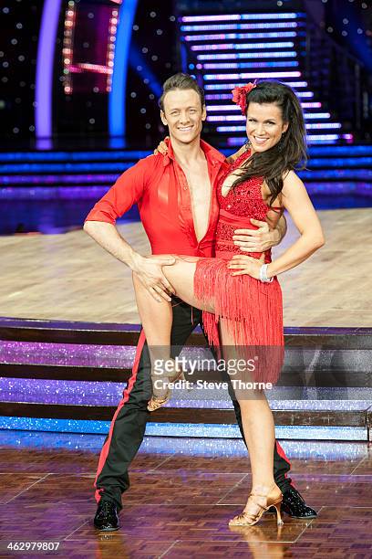 Kevin Clifton and Susanna Reid attend the launch photocall for the Strictly Come Dancing live tour 2014 at NIA Arena on January 16, 2014 in...