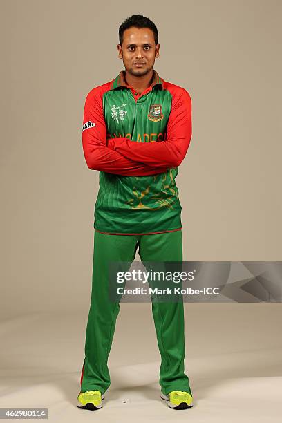 Arafat Sunny poses during the Bangladesh 2015 ICC Cricket World Cup Headshots Session at the Sheraton Hotel on February 8, 2015 in Sydney, Australia.