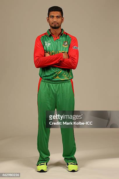 Mahmudullah poses during the Bangladesh 2015 ICC Cricket World Cup Headshots Session at the Sheraton Hotel on February 8, 2015 in Sydney, Australia.
