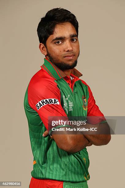 Mominul Haque poses during the Bangladesh 2015 ICC Cricket World Cup Headshots Session at the Sheraton Hotel on February 8, 2015 in Sydney, Australia.