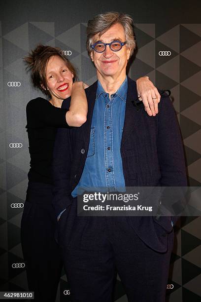Wim Wenders and his wife Donata Wenders attend the AUDI Berlinale Brunch during the 65th Berlinale International Film Festival at AUDI Lounge on...