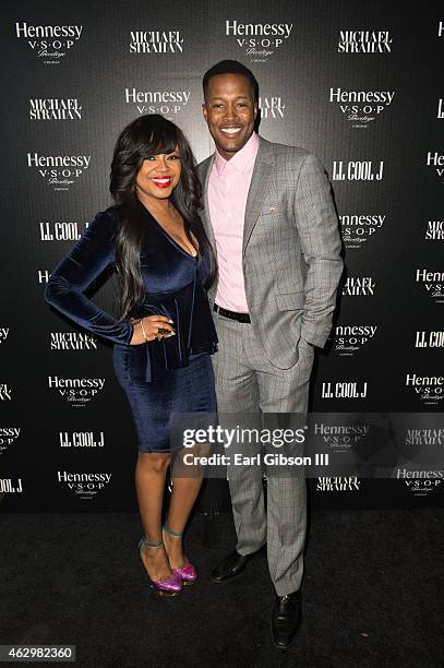 Singer/Songwriter Shanice and husband Flex Alexander attend the Hennessy Toasts Achievements In Music Event on February 7, 2015 in Los Angeles,...