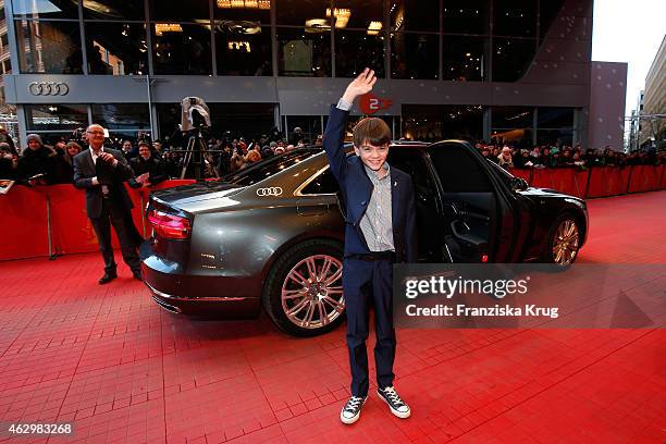 Milo Parker attends the 'Mr. Holmes' premiere during the 65th Berlinale International Film Festival at Berlinale Palace on February 8, 2015 in...