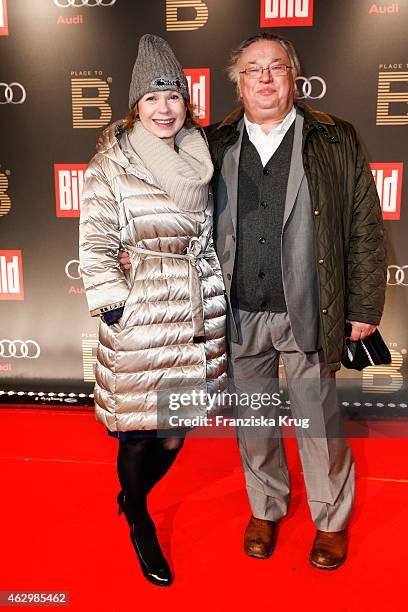 Renate Kroessner and Bernd Stegemann attend the Bild 'Place to B' Party on February 07, 2015 in Berlin, Germany.