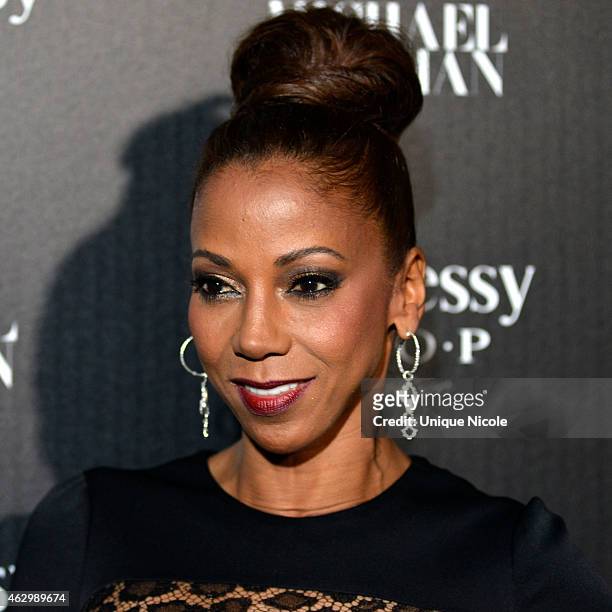 Actress Holly Robinson Peete attends the Hennessy Toasts Achievements In Music on February 7, 2015 in Los Angeles, California.