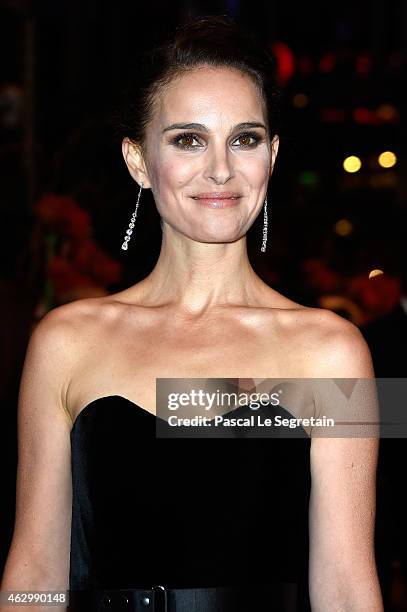 Actress Natalie Portman attends the 'Knight of Cups' premiere during the 65th Berlinale International Film Festival at Berlinale Palace on February...