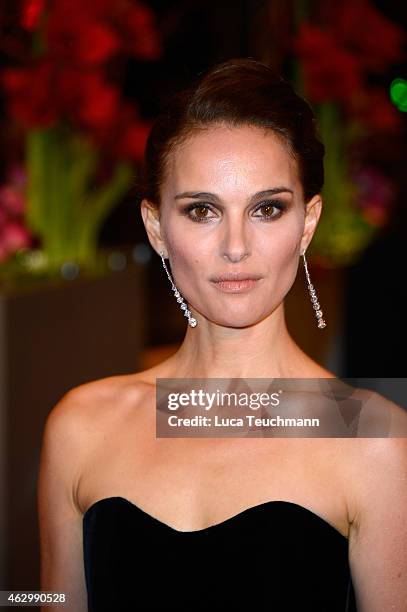 Actress Natalie Portman attends the 'Knight of Cups' premiere during the 65th Berlinale International Film Festival at Berlinale Palace on February...