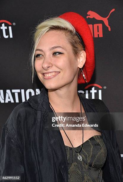 Singer Samantha Urbani arrives at the Roc Nation Grammy Brunch 2015 on February 7, 2015 in Beverly Hills, California.