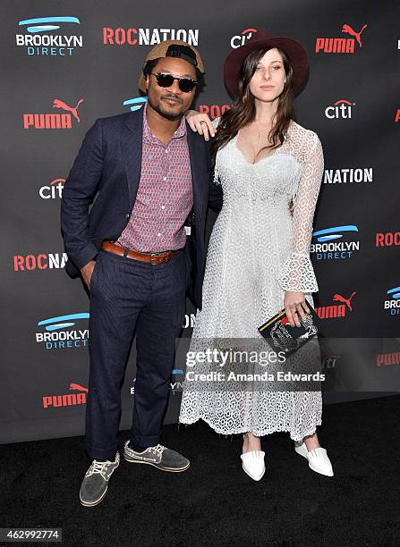 S Theo Spielberg and Sasha Spielberg of Wardell arrive at the Roc Nation Grammy Brunch 2015 on February 7, 2015 in Beverly Hills, California.