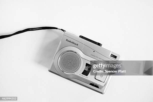 In this photo illustration, a RadioShack portable cassett tape recorder is shown on February 8, 2015 in Westport, Connecticut. RadioShack, which...