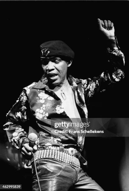 Desmond Dekker, vocal, perform at the Melkweg on 26th August 1990 in Amsterdam, the Netherlands.