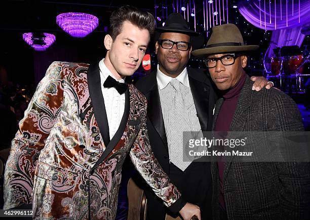 Mark Ronson and Jimmy Jam attend the Pre-GRAMMY Gala And Salute To Industry Icons Honoring Martin Bandier at The Beverly Hilton on February 7, 2015...