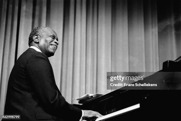 Hank Jones, piano, performs at the North Sea Jazz Festival in the Hague, the Netherlands on 124 July 1990.