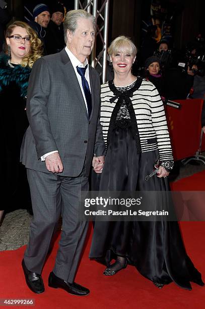 Producer Brian Wilson, his wife Melinda Ledbetter attend the 'Love & Mercy' premiere during the 65th Berlinale International Film Festival at...