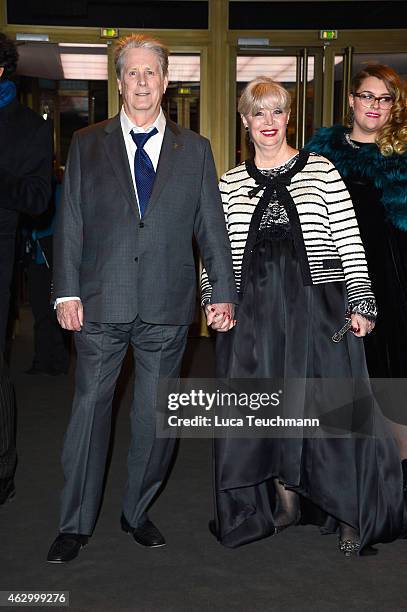Producer Brian Wilson, his wife Melinda Ledbetter attend the 'Love & Mercy' premiere during the 65th Berlinale International Film Festival at...