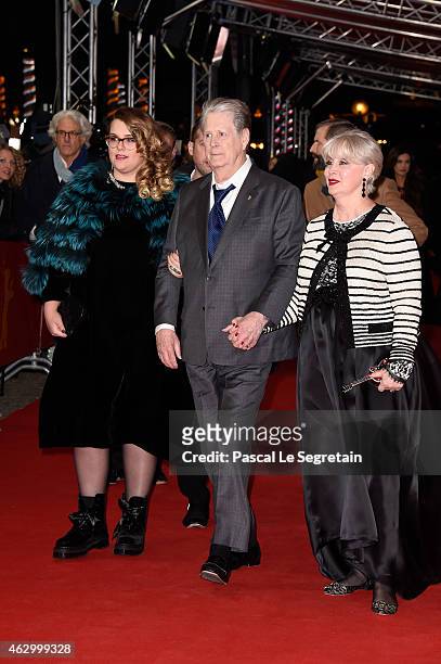 Producer Brian Wilson , his wife Melinda Ledbetter attend the 'Love & Mercy' premiere during the 65th Berlinale International Film Festival at...