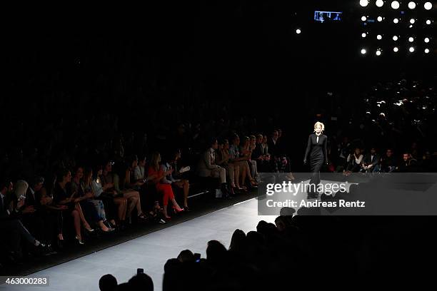 General view during the Marc Cain show during Mercedes-Benz Fashion Week Autumn/Winter 2014/15 at Brandenburg Gate on January 16, 2014 in Berlin,...