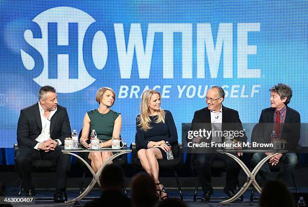 Actors Matt LeBlanc, Kathleen Rose Perkins and Mircea Monroe and David Crane, Executive Producer & Writer, and Jeffrey Klarik, Executive Producer &...