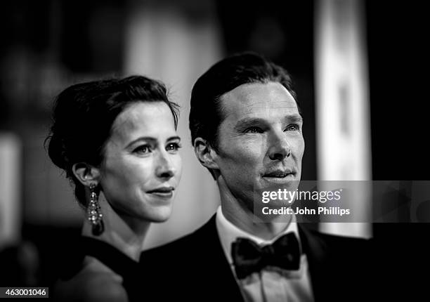 Sophie Hunter and Benedict Cumberbatch attend the EE British Academy Film Awards at The Royal Opera House on February 8, 2015 in London, England.