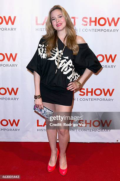 Actress Marieh Delfino attends the LA Art Show 2014 Opening Night Premiere Party at Los Angeles Convention Center on January 15, 2014 in Los Angeles,...