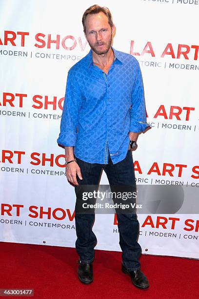 Actor Tom Schanley attends the LA Art Show 2014 Opening Night Premiere Party at Los Angeles Convention Center on January 15, 2014 in Los Angeles,...