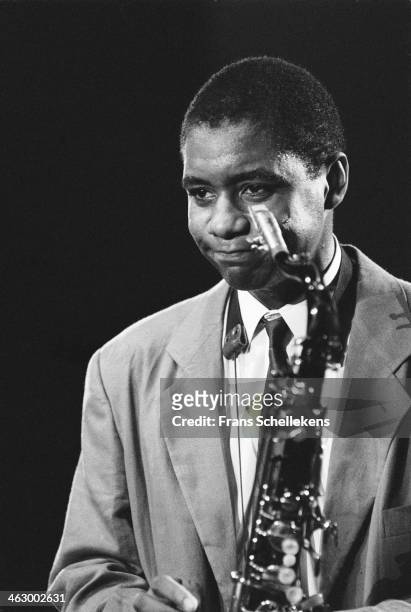 Branford Marsalis, tenor sax, performs at the North Sea Jazz Festival in the Hague, the Netherlands on 13 July 1990.