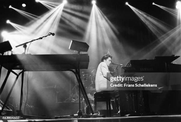 Ryuichi Sakamoto, keyboards, performs at Carre on 26th March 1990 in Amsterdam, the Netherlands.