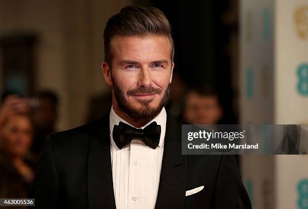 David Beckham attends the EE British Academy Film Awards at The Royal Opera House on February 8, 2015 in London, England.