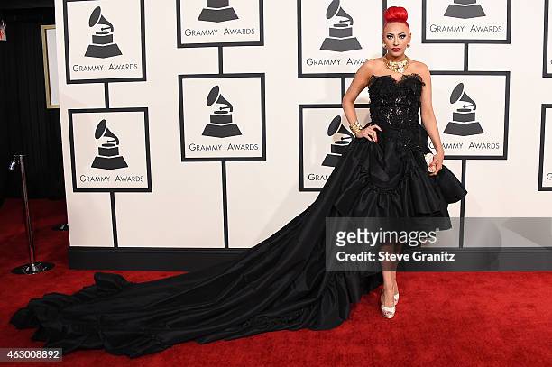 Recording artist Kaya Jones attends The 57th Annual GRAMMY Awards at the STAPLES Center on February 8, 2015 in Los Angeles, California.