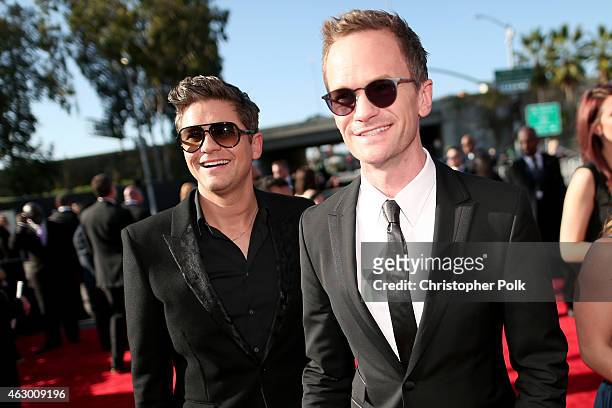 Actors David Burtka and Neil Patrick Harris attend The 57th Annual GRAMMY Awards at the STAPLES Center on February 8, 2015 in Los Angeles, California.