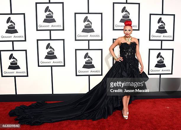 Recording artist Kaya Jones attends The 57th Annual GRAMMY Awards at the STAPLES Center on February 8, 2015 in Los Angeles, California.